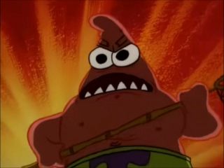 patrick star spongebob angry mad jellyfish